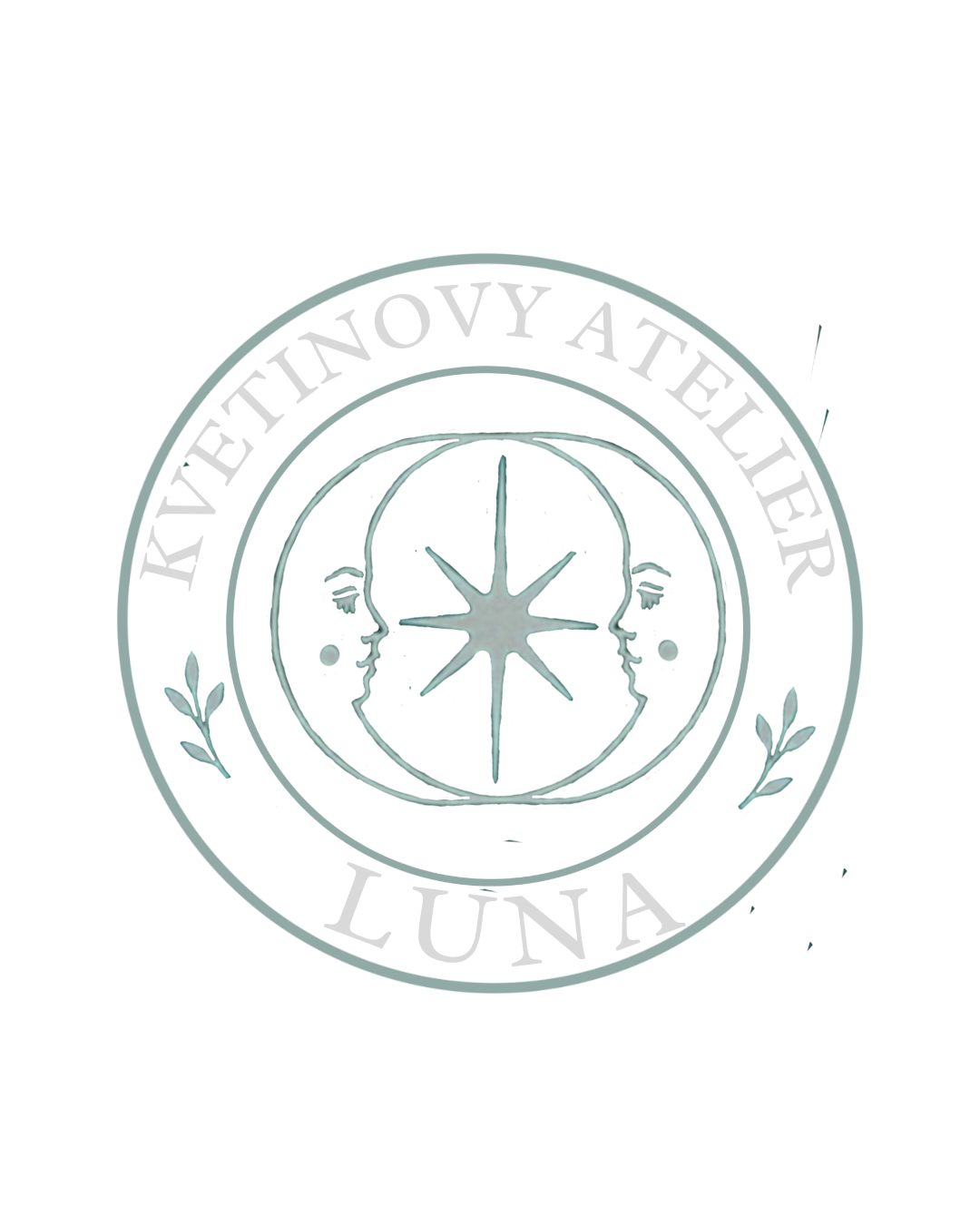 Logo floristického ateliéru Luna - štylizovaný kvet
